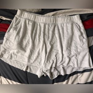 Cute light grey biker short pajama shorts